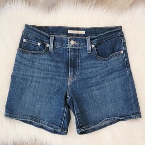 Levis Mid Length Mid Rise Stretch Denim Shorts Women's Size 28